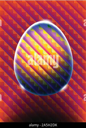 Abstract egg with heat map colors Stock Vector