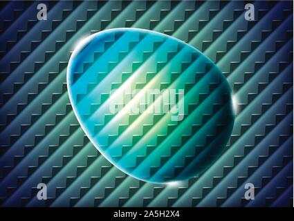 Abstract green glass egg Stock Vector