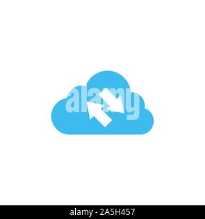 Synchronization cloud icon design template isolated illustration Stock Vector