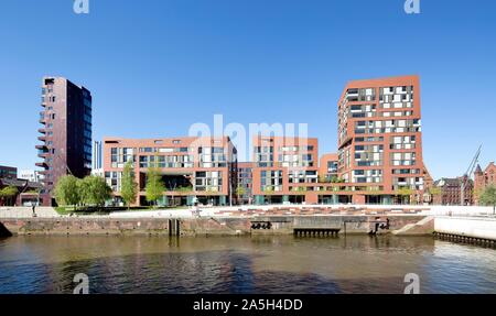 Residential and commercial building Arabica, Uberseequartier, Hafencity, Hamburg, Germany Stock Photo