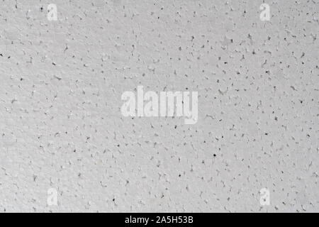 White abstract polystyrene foam texture background. Close-up detail view of plastic sheet, styrofoam polystyrene abstract synthetic packaging material Stock Photo