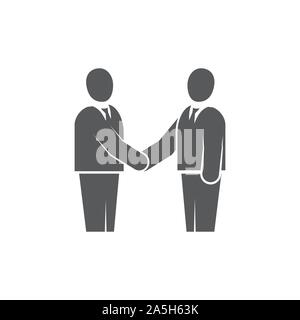 Handshake icon on white background Stock Vector