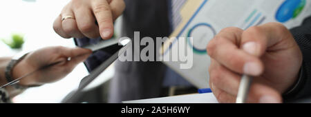 Businesspeople discussing new project Stock Photo