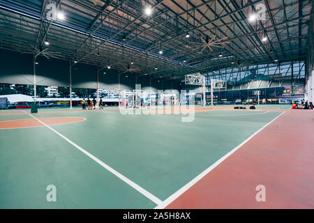 Singapore-24 MAY 2018: Singapore Khatib area neighborhood center indoor basketball play ground Stock Photo