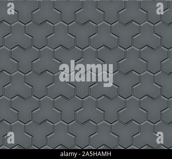 Seamless pattern of trihex cobblestone pavement Stock Vector