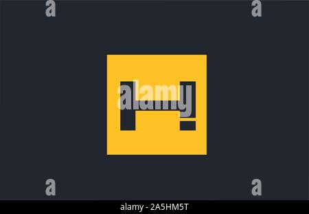 yellow square simple letter A blue logo alphabet for company logo icon ...