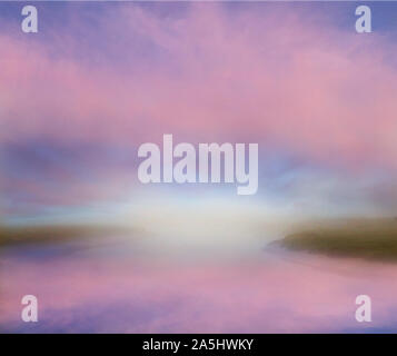 foggy dawn over the river thames Stock Photo