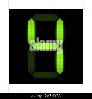 Digital number four - check my portfolio for other numbers from the set Stock Vector