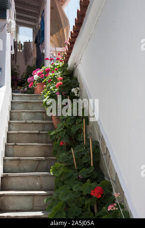 Sigri, a fishing village in Lesbos, Greece. Stock Photo