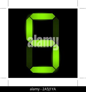 Digital number five - check my portfolio for other numbers from the set Stock Vector