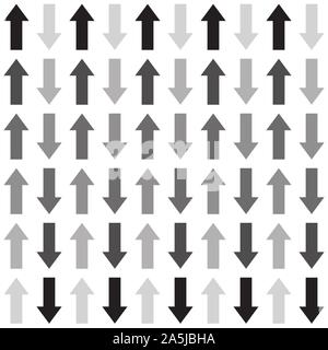 Arrows seamless pattern. Sketch design symbols. Black and white vector illustration. Transparency level. Vector EPS10 Stock Vector
