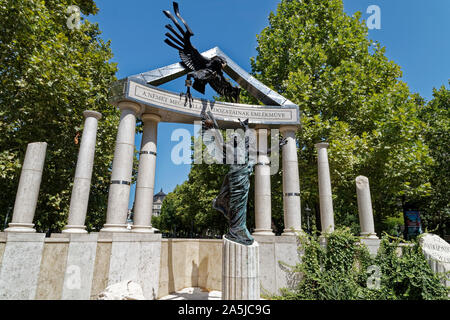 Budapest, Hungary. 15th August, 2019. Controversial World War II memorial commemorating the 70th anniversary of the German occupation of Hungary Stock Photo