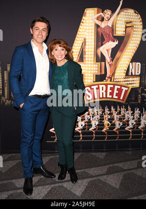 Philip Bertioli and Bonnie Langford at the Cast and crew screening of 42nd Street at the Vue West End, Leicester Square in London. Stock Photo