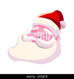 head of santa clous in white background vector illustration design Stock Vector