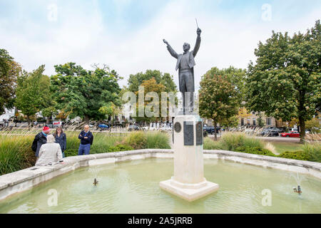 Statue of the composer Gustav Holst in Imperial Square and Gardens in Cheltenham, Gloucestershire UK Stock Photo