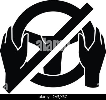 No driver car icon, simple style Stock Vector