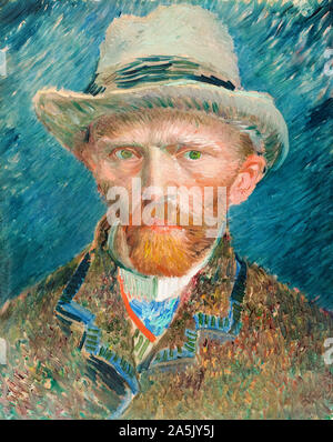 Vincent van Gogh, painting, Self portrait, 1887 Stock Photo