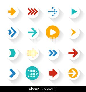 Arrow icon set. Vector. Stock Vector