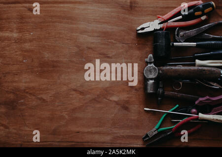 different tools for repair and construction work Stock Photo