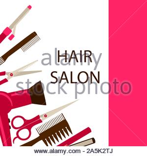 Pink Hair Comb Illustration Vector On White Background Stock