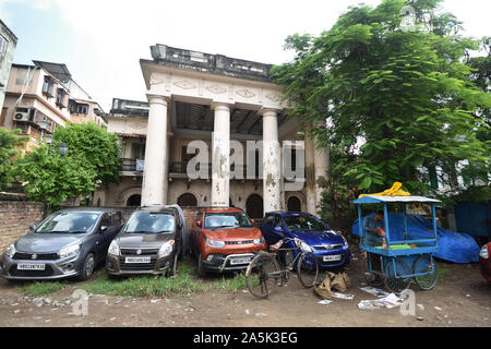 Nat Mandir (estd. 1830) of the Shobhabazar Royal Palace. 35 Raja Nabakrishna Street. Kolkata, West Bengal, India. Stock Photo