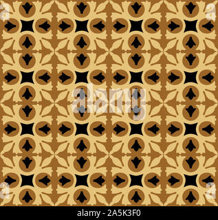 Vector abstract seamless floral tiles pattern Stock Photo