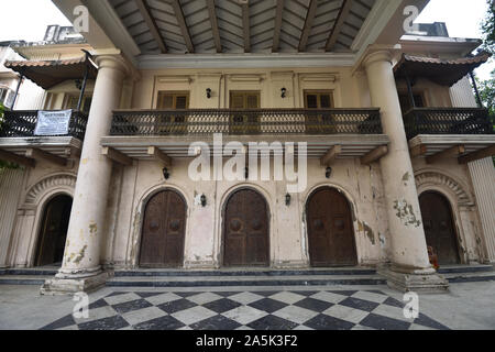 Nat Mandir (estd. 1830) of the Shobhabazar Royal Palace. 35 Raja Nabakrishna Street. Kolkata, West Bengal, India. Stock Photo