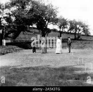 Photograph depicting children playing croquet ca. 1910-1919  Credit: UBC Library Stock Photo