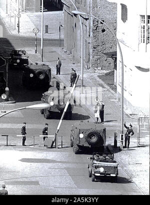 2/9/1962 - Soviet Tank Drive Along Friedrich Strasse in the Soviet Sector Stock Photo