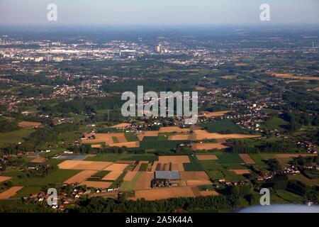 Aerial View of the Royal Palace of Brussels. Palais de Bruxelles and the Cityscape in Belgium feat. Museums and Famous Landmarks Around Central and Stock Photo