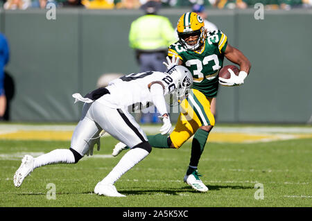 Green Bay, WI, USA. 20th Oct, 2019. Green Bay Packers wide receiver Darrius  Shepherd #10 before the NFL Football game between the Oakland Raiders and  the Green Bay Packers at Lambeau Field