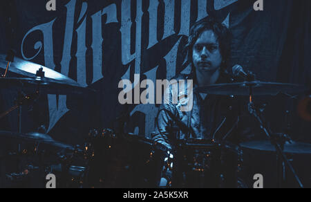 Copenhagen, Denmark. 17th, February 2019. Shagrath of the Norwegian heavy  metal band Chrome Division. (Photo credit: Gonzales Photo - Nikolaj  Bransholm Stock Photo - Alamy