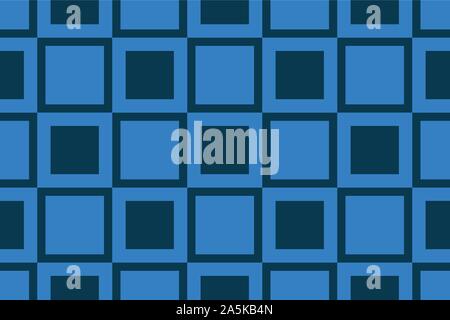 Vector seamless geometric pattern. Shaped squares in blue colors. Stock Vector