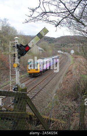 Northern Rail Class 142 (Pacers) passing through Grindleford, Derbyshire Stock Photo