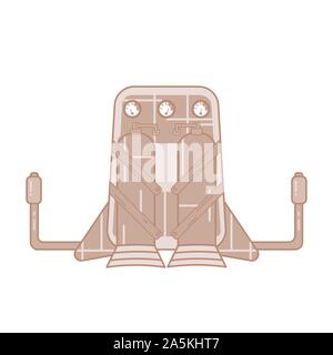 Jetpack drawn in flat style isolated on a white background Stock Vector