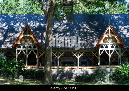 The Dairy Building by Calvert Vaux, Central Park, New York City Stock Photo