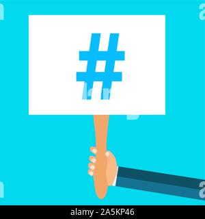 Hashtag icon template design. Vector Illustration Stock Vector