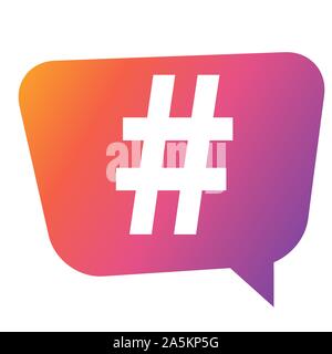 Hashtag icon template design. Vector Illustration Stock Vector