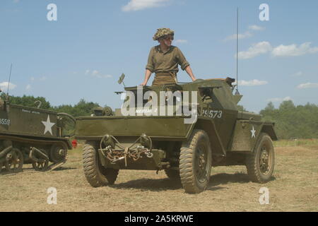 The Daimler Dingo was a light armoured Scott car used by the British Army in WWII. Stock Photo