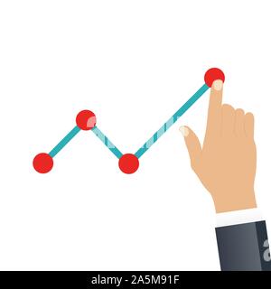 Growing business graph. Profit concept.Vector Illustration Stock Vector