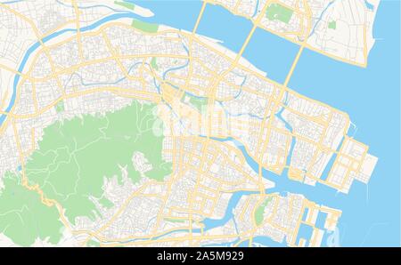 map of Tokushima prefecture of Japan and location on Japanese map Stock ...