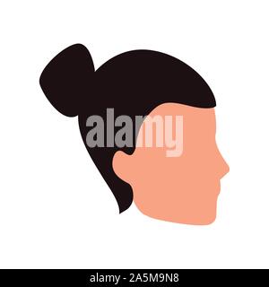 avatar woman icon, flat design Stock Vector