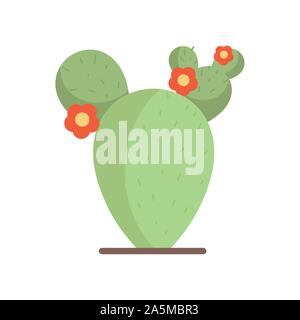 flowers cactus plant traditional mexico icon vector illustration Stock Vector