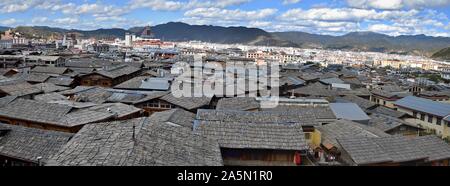 Shangri-La, formerly called Zhongdian, a county-level city in Yunnan province in China. Stock Photo