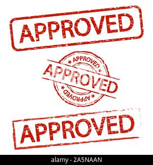 apprved and rejected stamp, vector sign vintage style Stock Vector