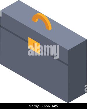 Leather case icon, isometric style Stock Vector