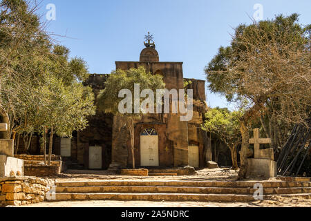 The rocky church of Wukro Cherkos in Ethiopia Stock Photo