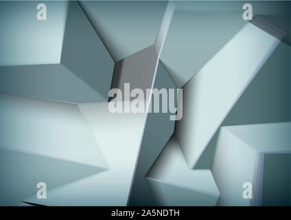 Abstract background with overlapping black cubes Stock Vector