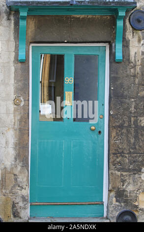 front door of 99 Holywell Street in Oxford England near New College the house where J.R:R. Tolkien lived author of Lord of the Rings and The Hobbit Stock Photo