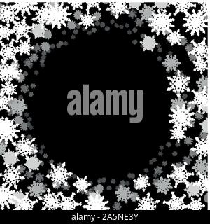 Rectangular frame with small snowflakes Stock Vector Image & Art - Alamy